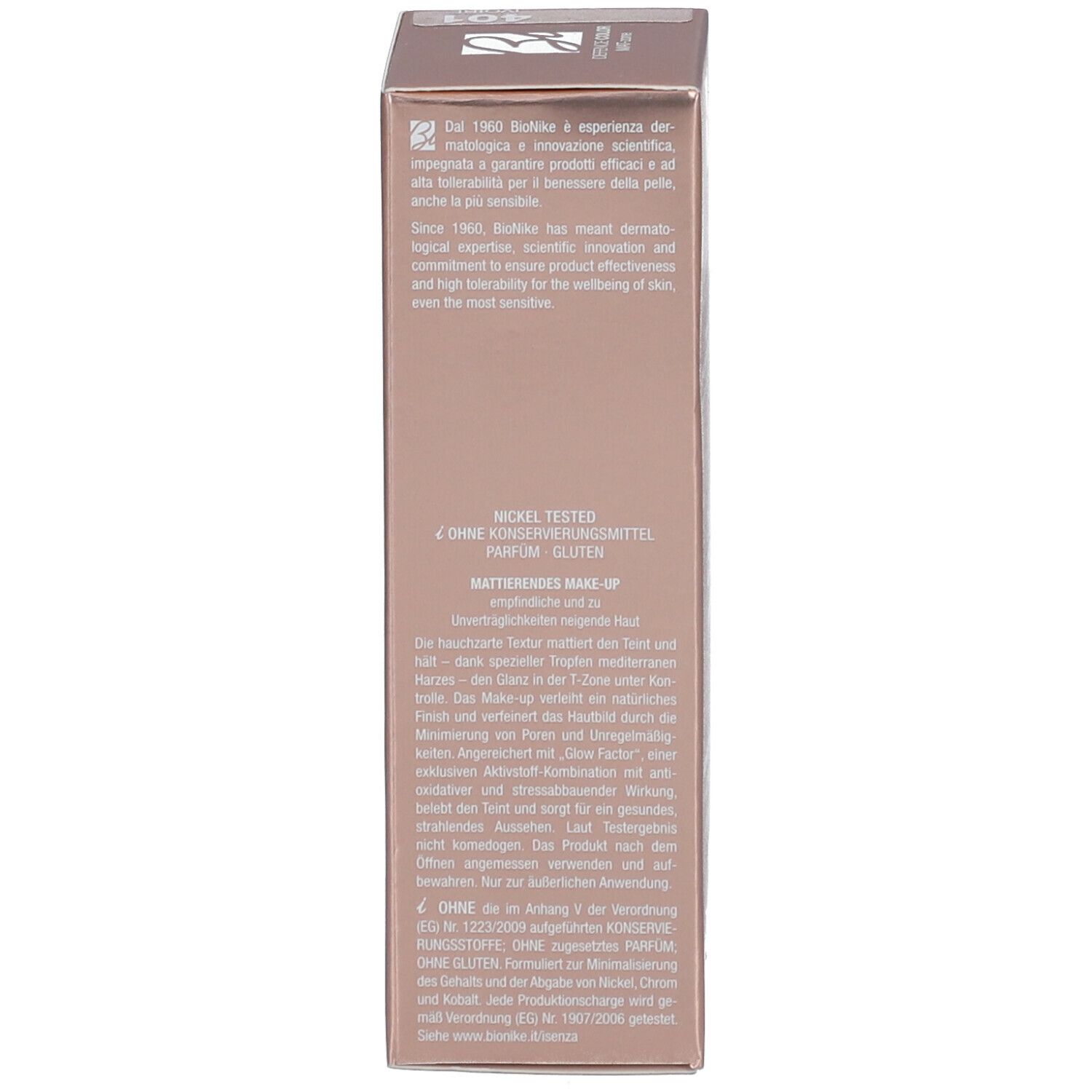 BioNike DEFENCE COLOR MAT-zone Fond de teint matifiant SPF15 401 Ivory