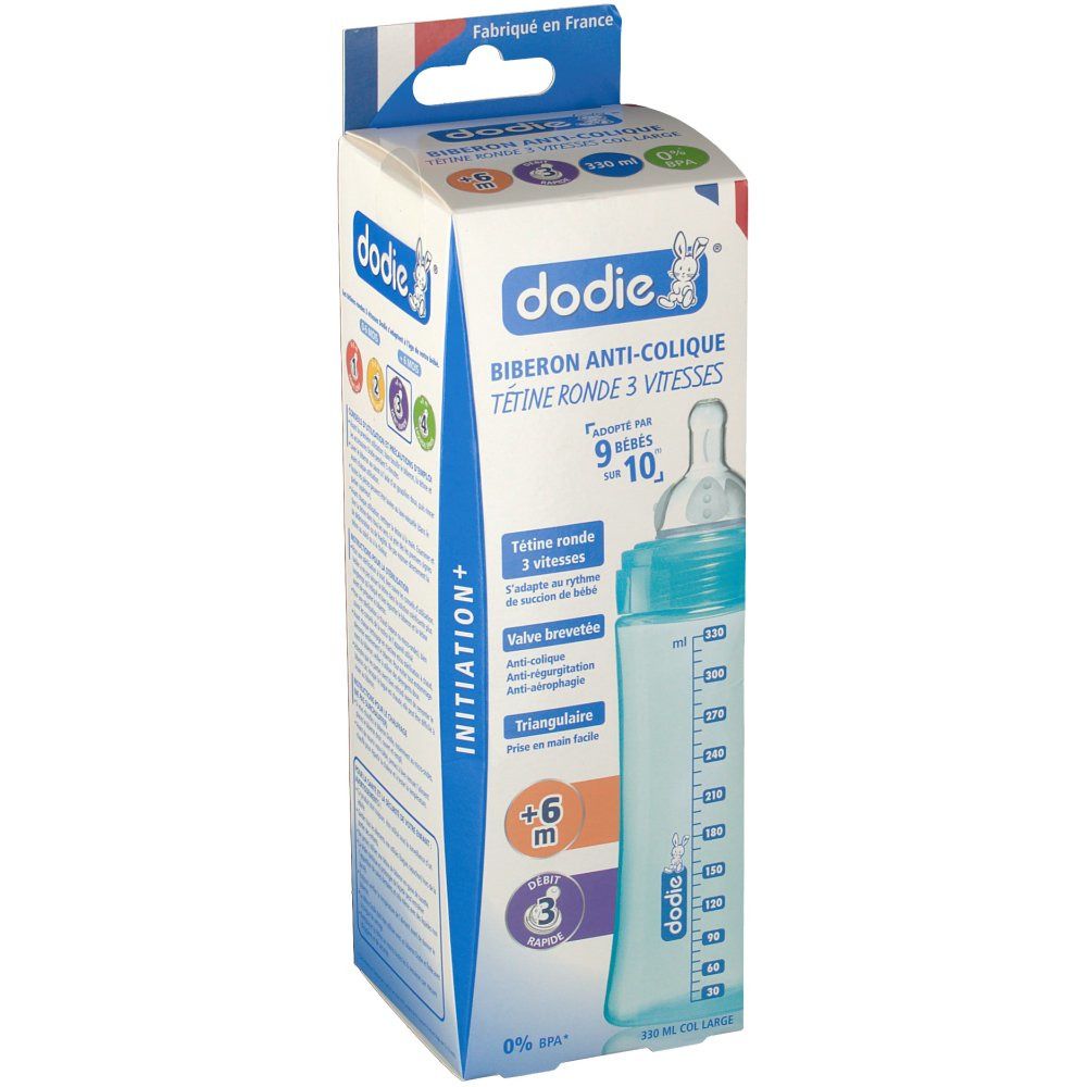dodie® Initiation ANTI-KOLIK Babyflasche Flow 1 ab 6 Monate 330 ml
