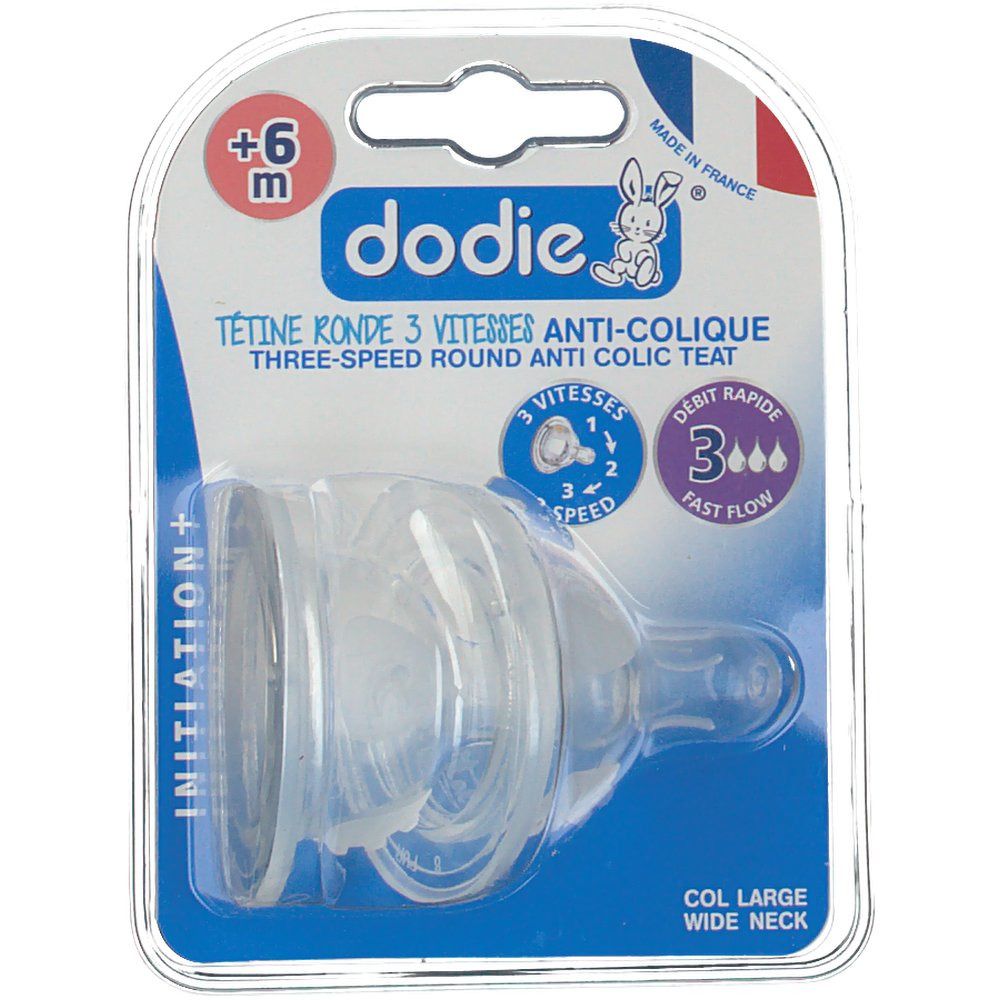 dodie® Evolution breiter Sauger ANTI-KOLIK Flow 1 ab 6 Monate