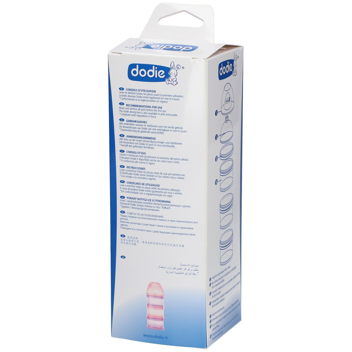 dodie® Portionneur de lait en poudre bleu