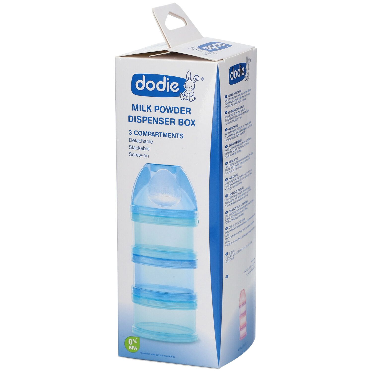 dodie® Portionneur de lait en poudre bleu