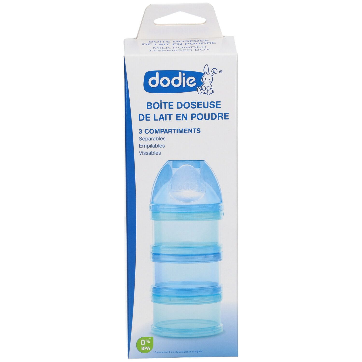 dodie® Portionneur de lait en poudre bleu