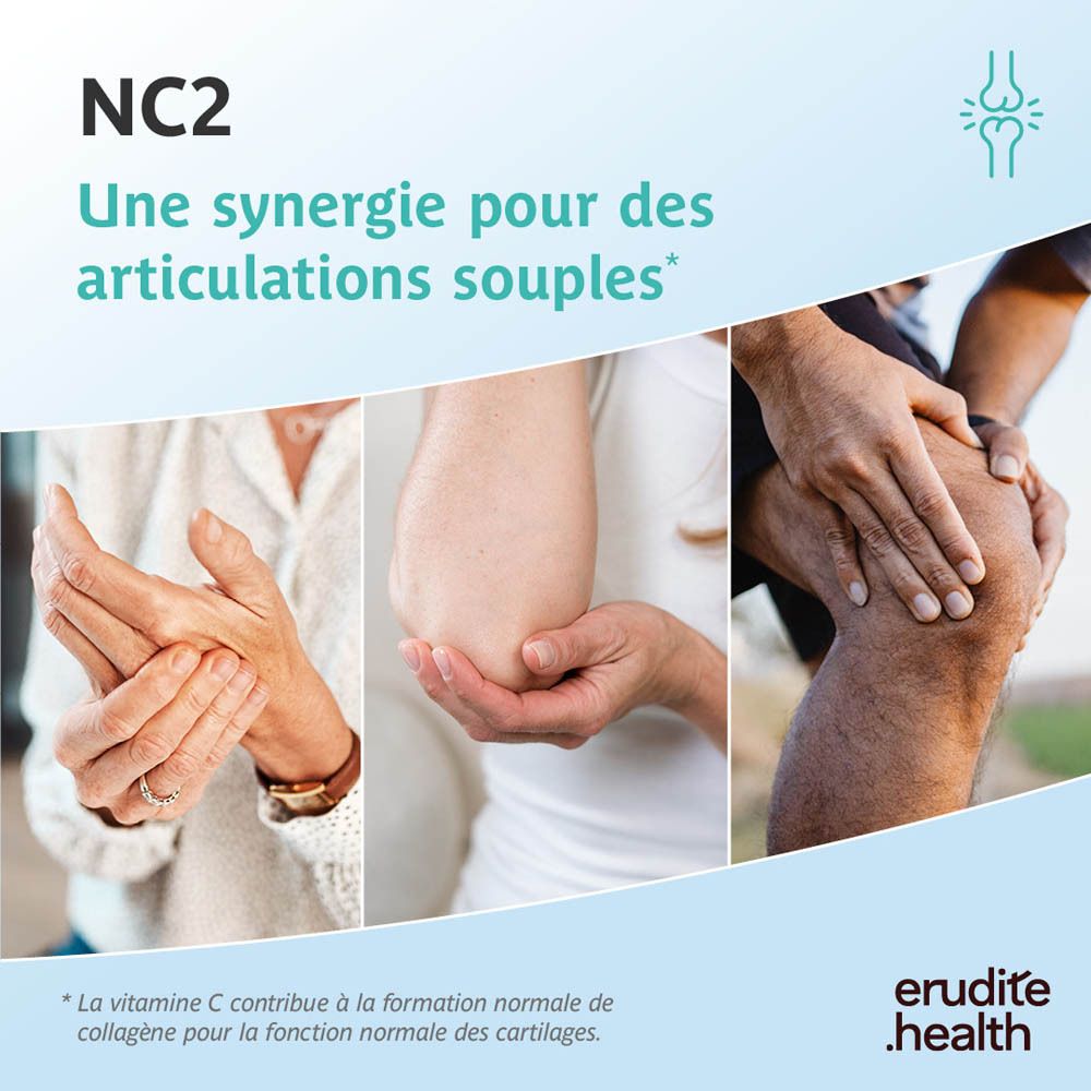 Emballage NC2 Cartilage 90 gélules, Collagène natif II, Vitamine C.