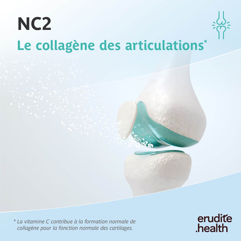 Emballage NC2 Cartilage 90 gélules, Collagène natif II, Vitamine C.