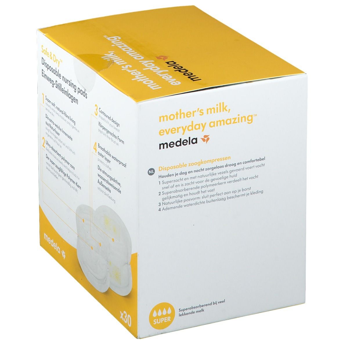 medela Safe &Dry™ Coussinets d'allaitement jetables