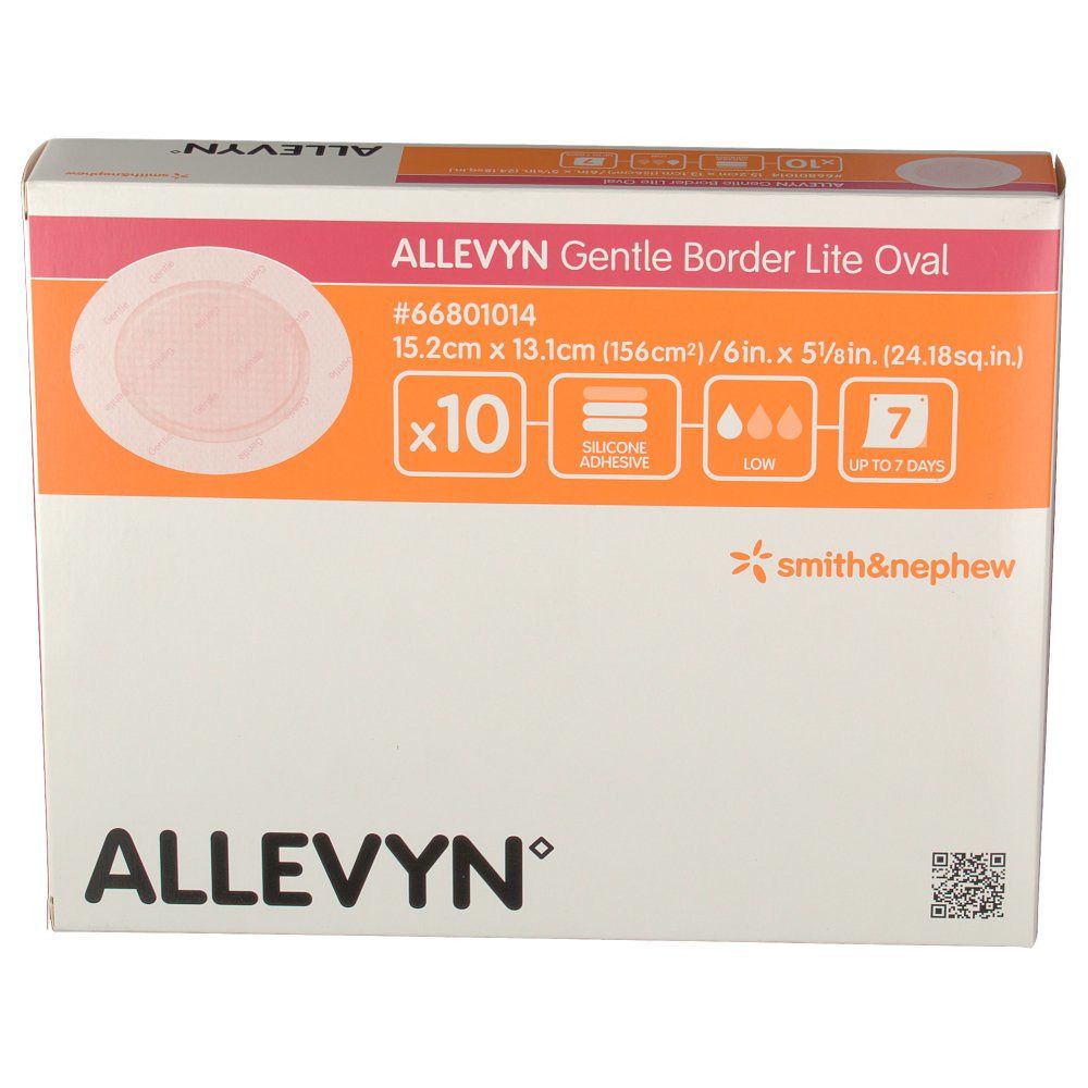 Allevyn Gentle Border Lite Oval 15.2 x 13,1 cm
