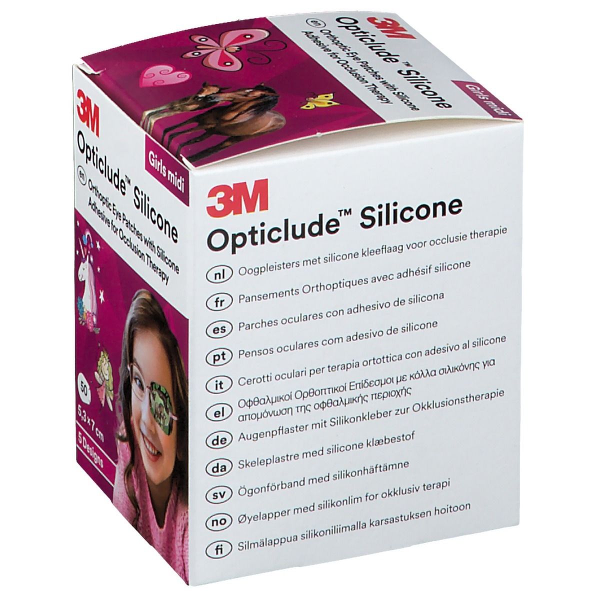 Opticlude 3M Silicone Girls midi 5,3 x 7 cm