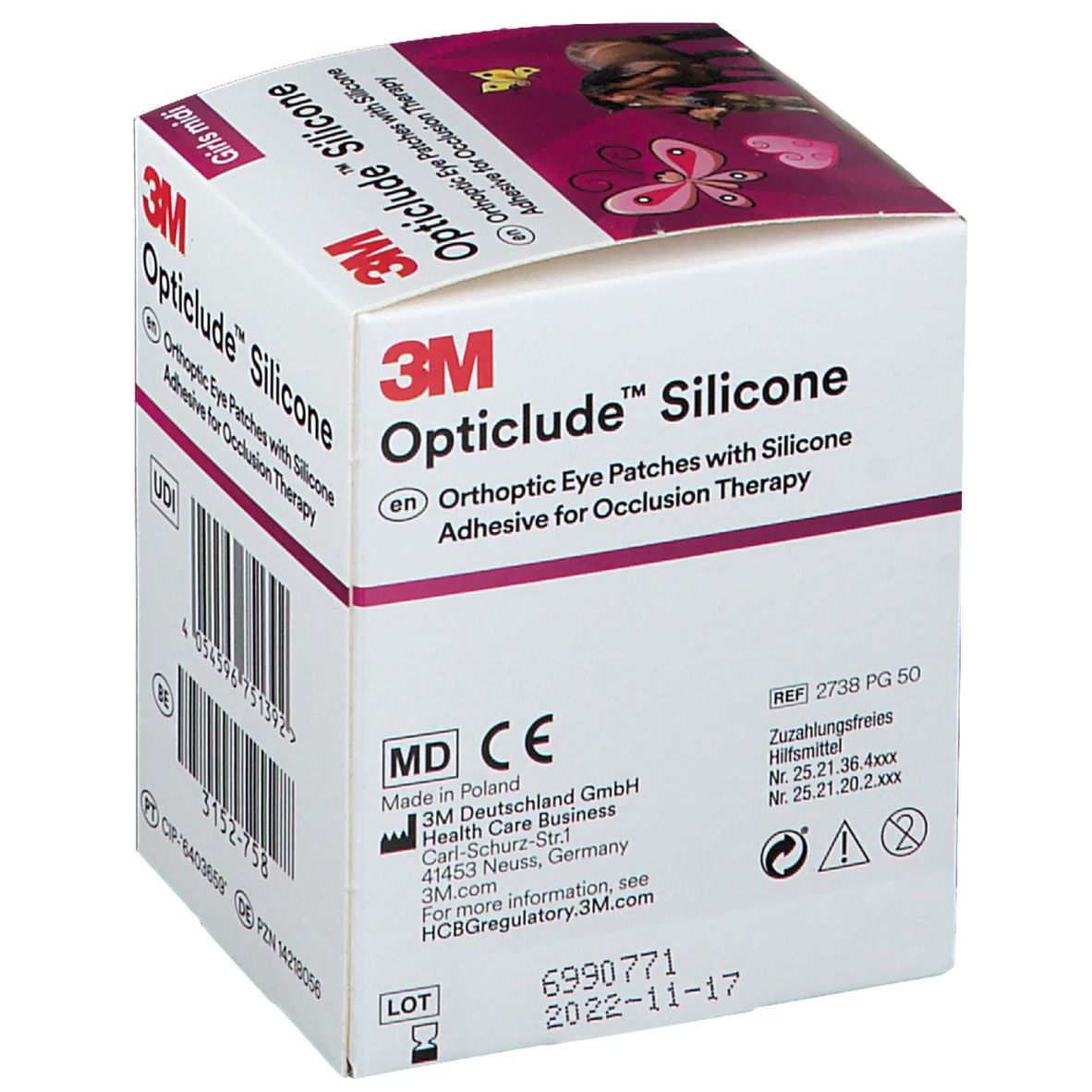 Opticlude 3M Silicone Girls midi 5,3 x 7 cm