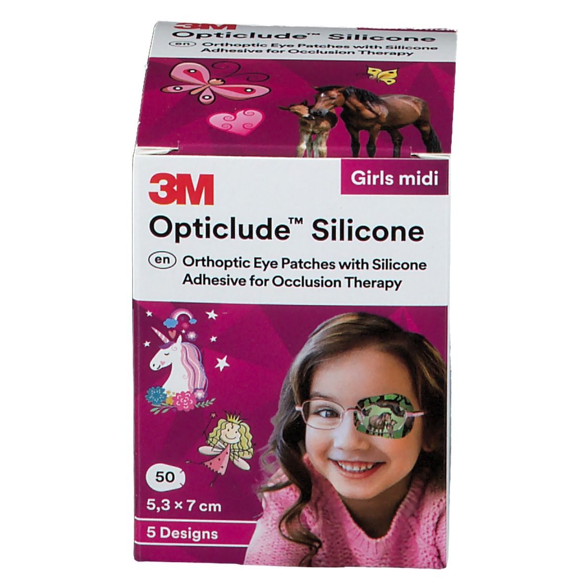 Opticlude 3M Silicone Girls midi 5,3 x 7 cm