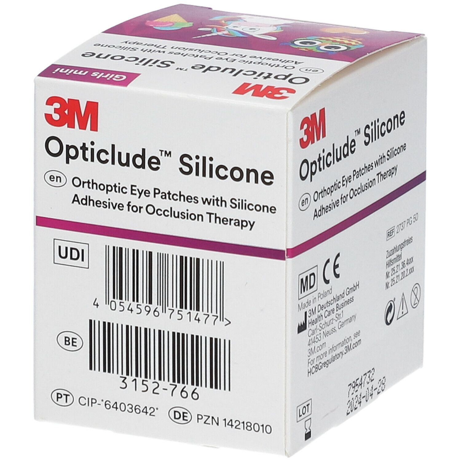 3M Opticlude™ Silicone Girls mini Augenpflaster 5 x 6 cm