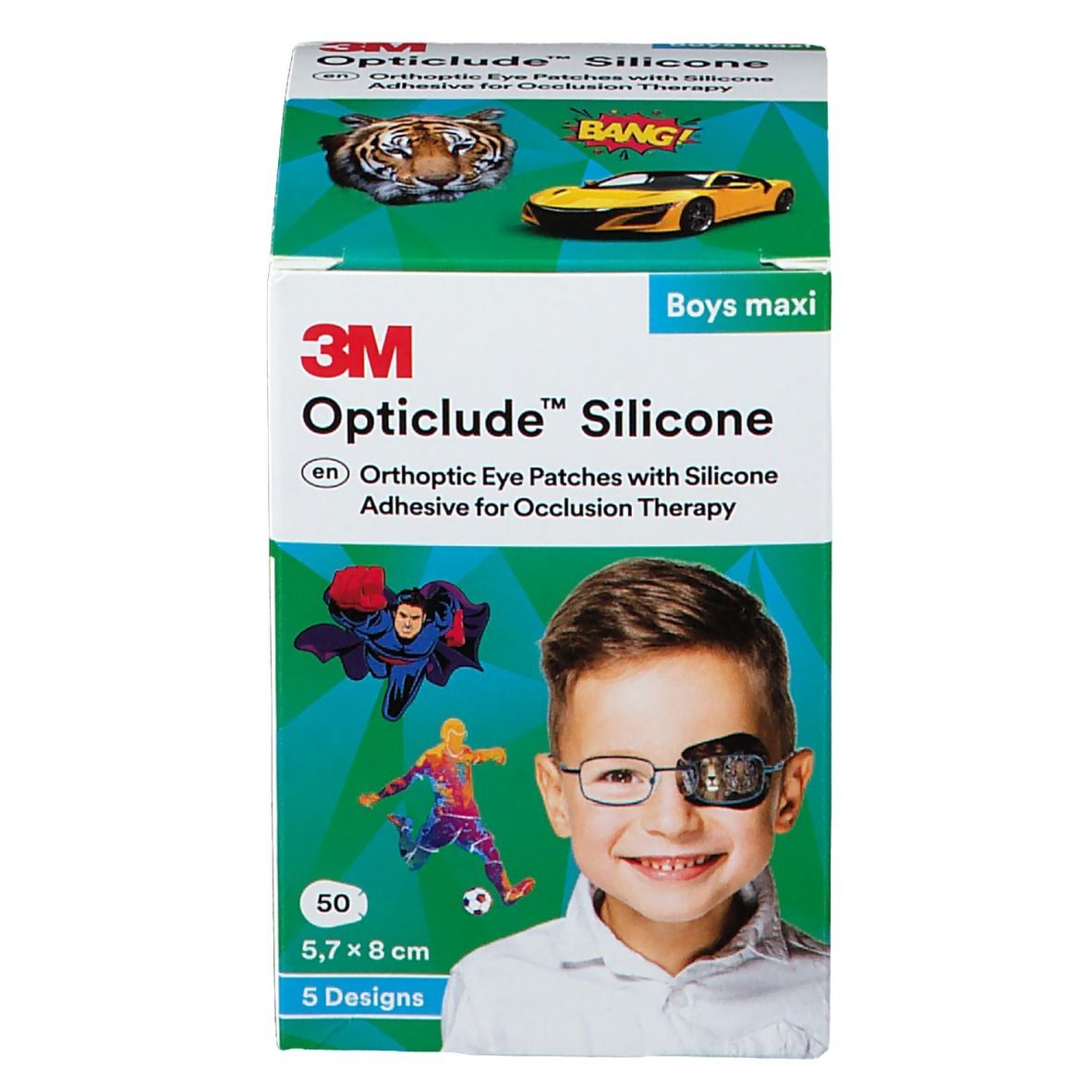 3M Opticlude™ Silicone Boys maxi Augenpflaster 5,7 x 8 cm