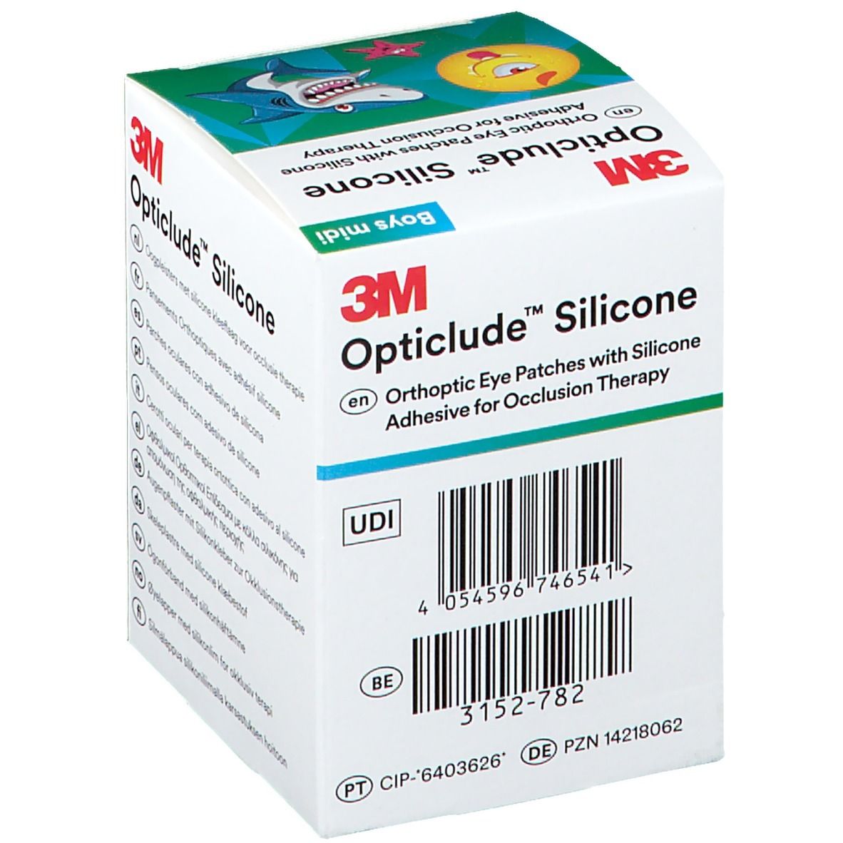 3M Opticlude™ Silicone Boys midi Augenpflaster 5,3 x 7 cm