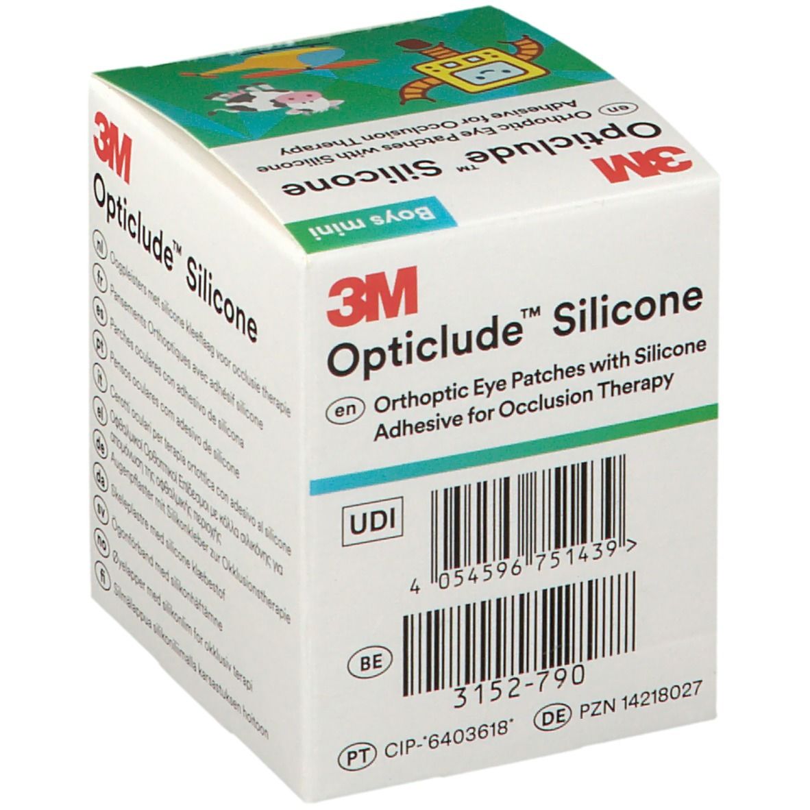 Opticlude Silicone Pansement Orthoptique Mini Boys 5cm x 6xm 2737PB50