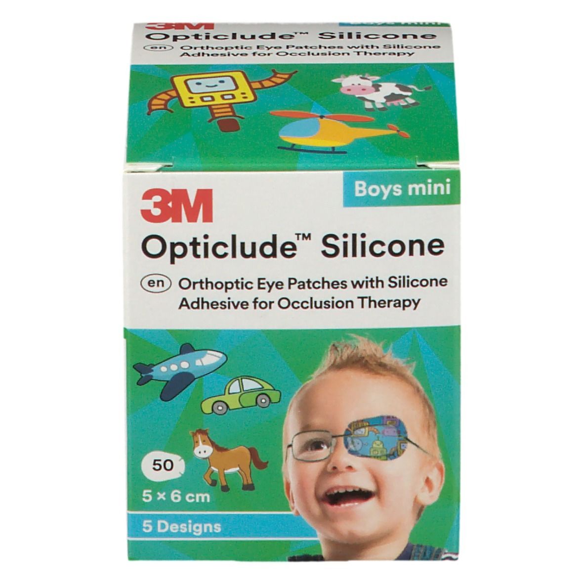 Opticlude Silicone Pansement Orthoptique Mini Boys 5cm x 6xm 2737PB50