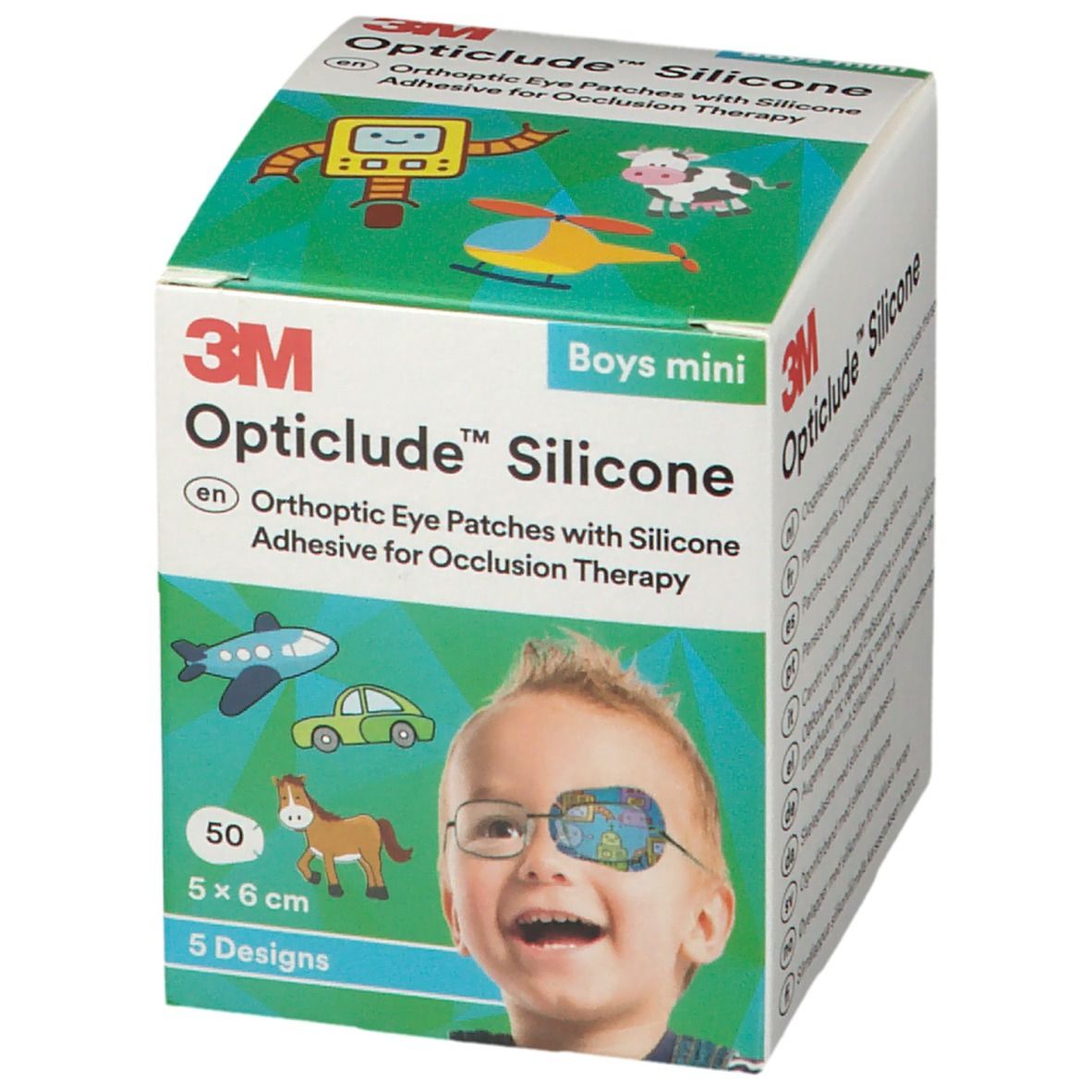 Opticlude Silicone Pansement Orthoptique Mini Boys 5cm x 6xm 2737PB50