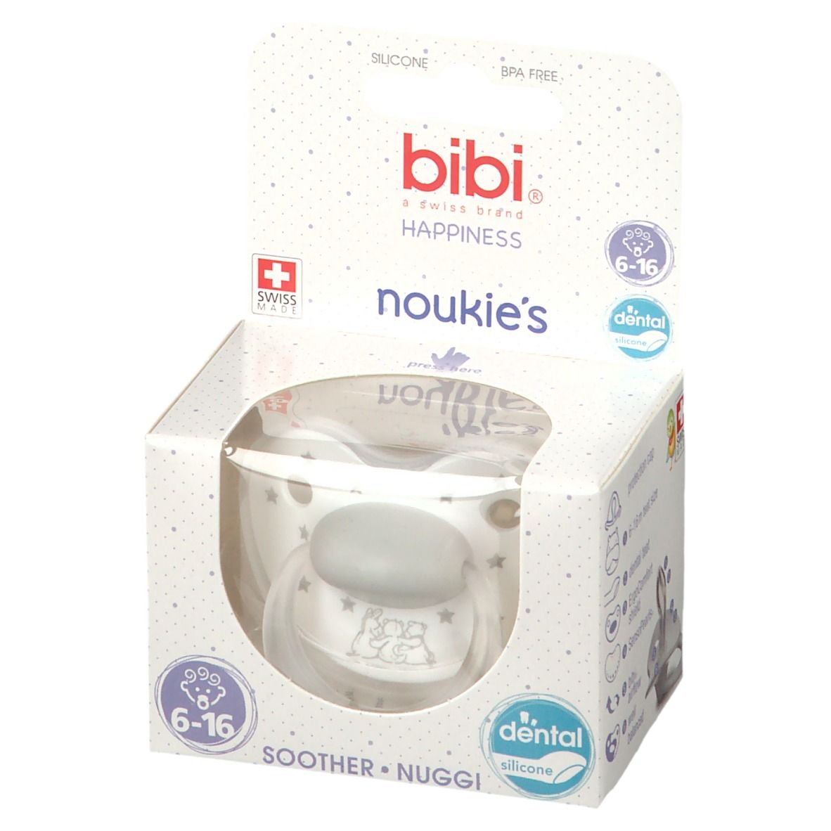 bibi® Sucette Noukie's Stars 6-16 Mois