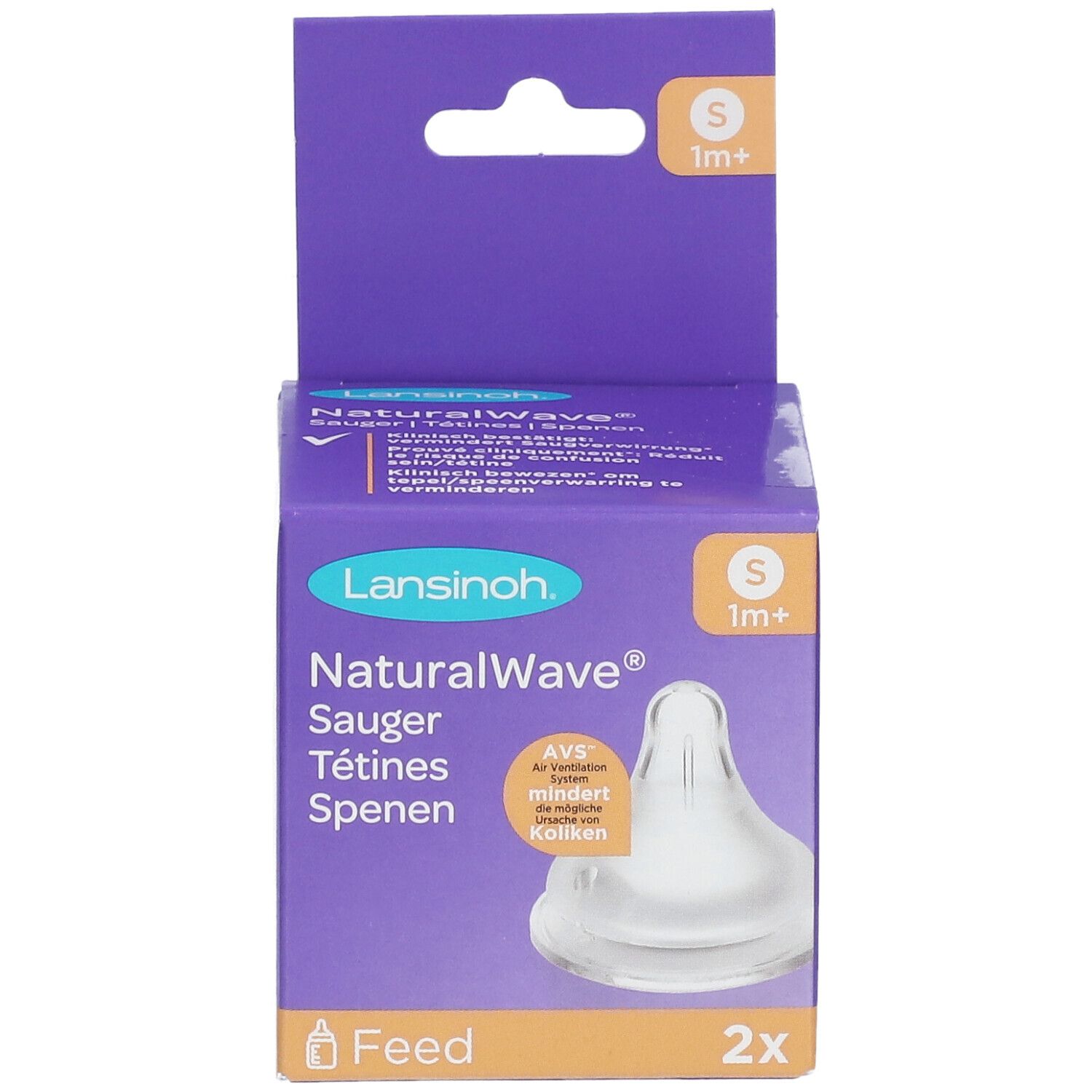 Lansinoh NaturalWave® Lot de 2 tétines péristaltiques débit lent