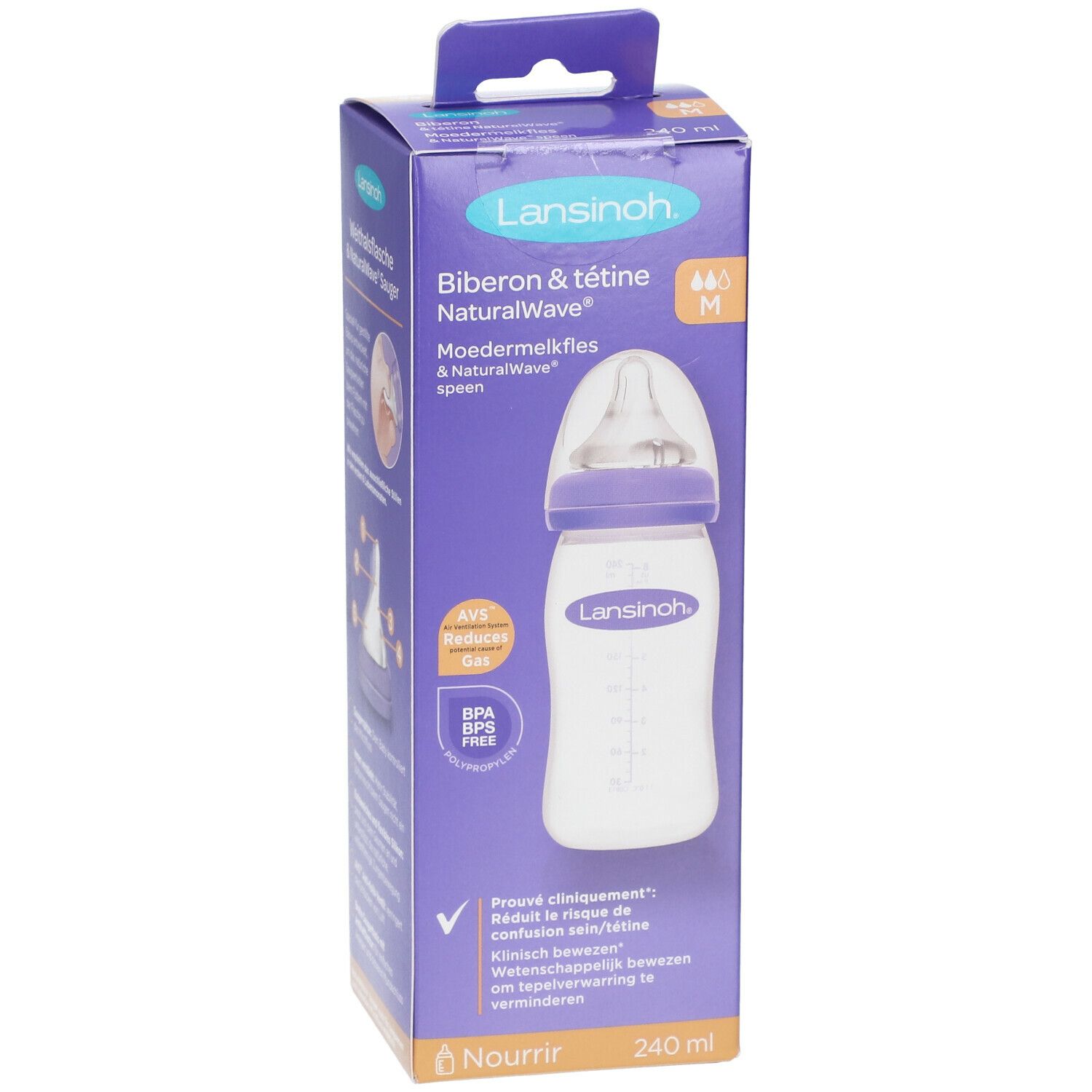 Lansinoh NaturalWave Biberon avec tétine