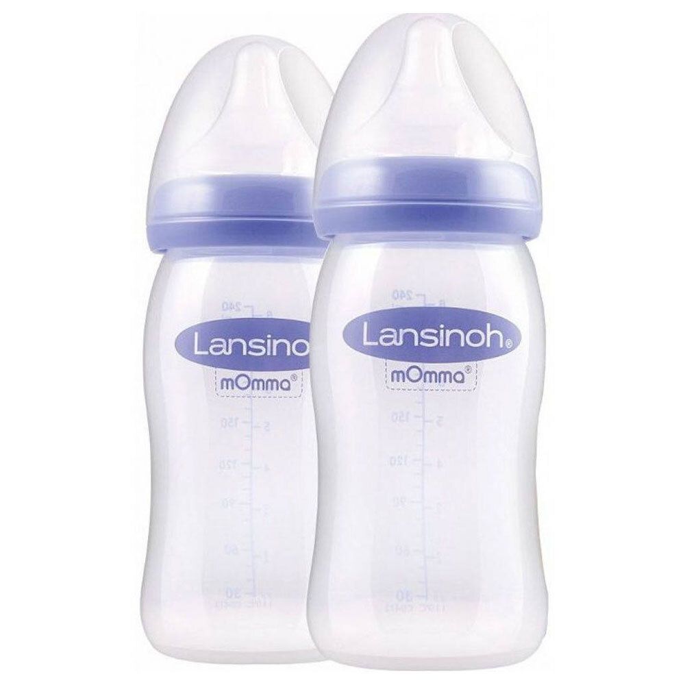 Lansinoh NaturalWave® Lot de 2 biberons avec tétine