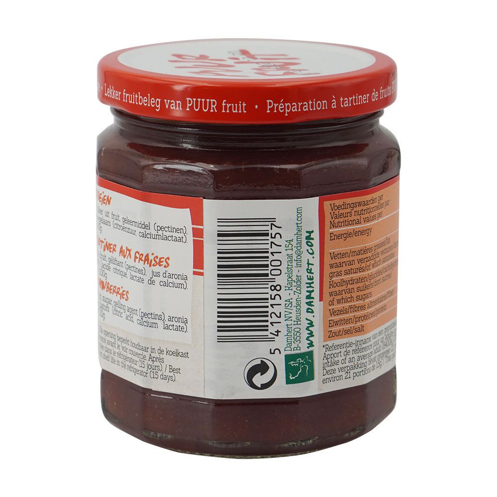 Damhert Puur Fruit Confiture aux fraises