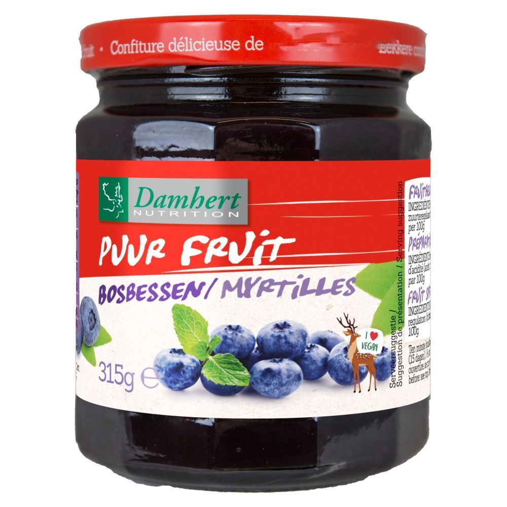 Damhert Puur Fruit Confiture Myrtilles