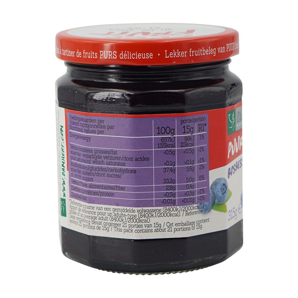 Damhert Puur Fruit Confiture Myrtilles