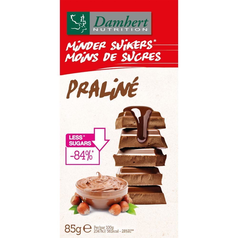 Damhert Chocolat Praline Moins de Sucres