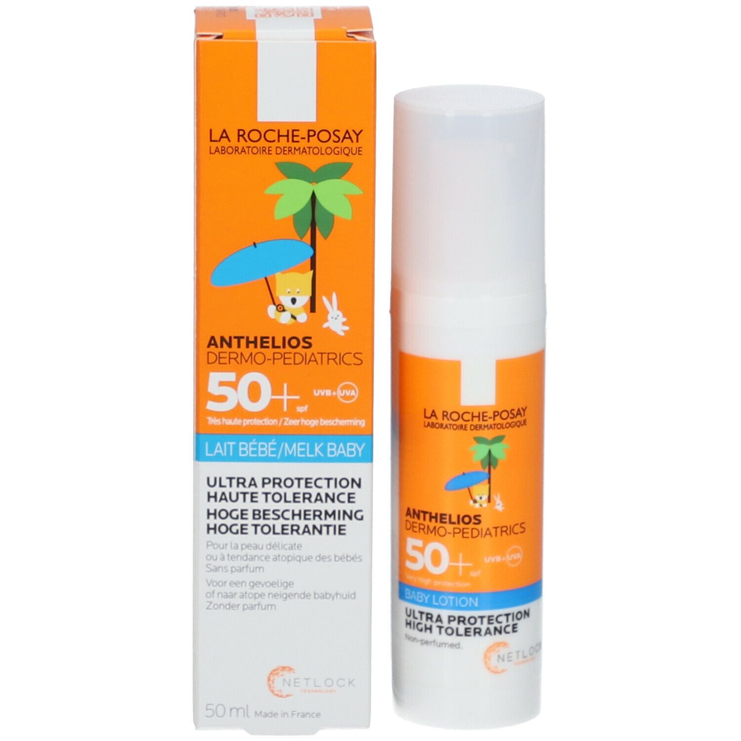 Anthelios Crème Solaire en Lait Bébé Dermo-Pediatrics SPF50+ Sans Parfum 50 ml