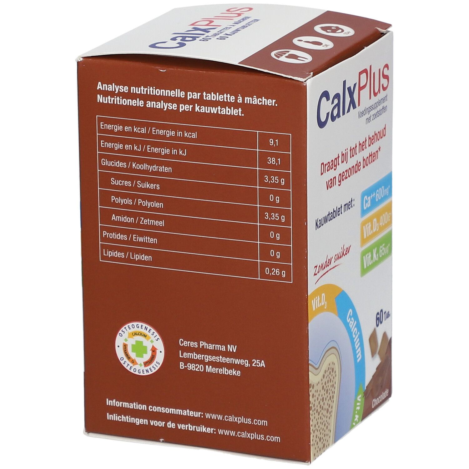 CalxPlus Schokolade Zuckerfrei