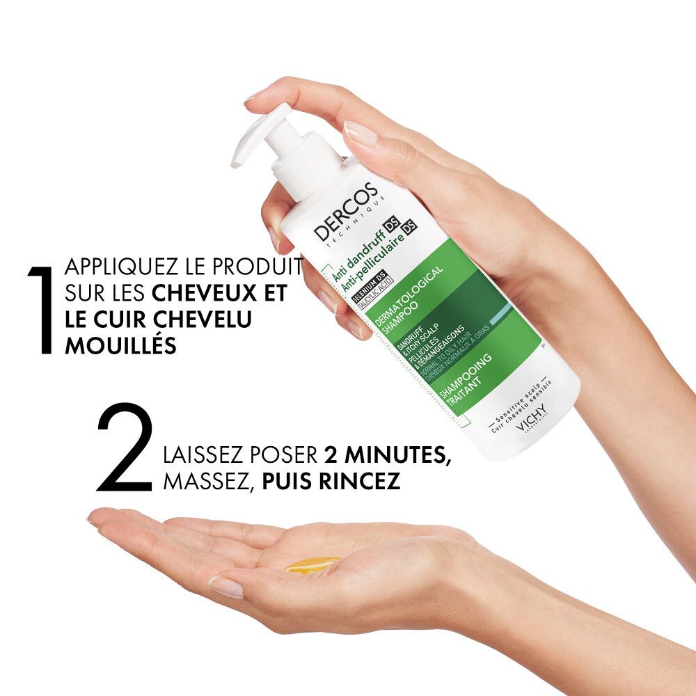 VICHY Dercos Shampooing Traitant Antipelliculaire Pellicules Grasses