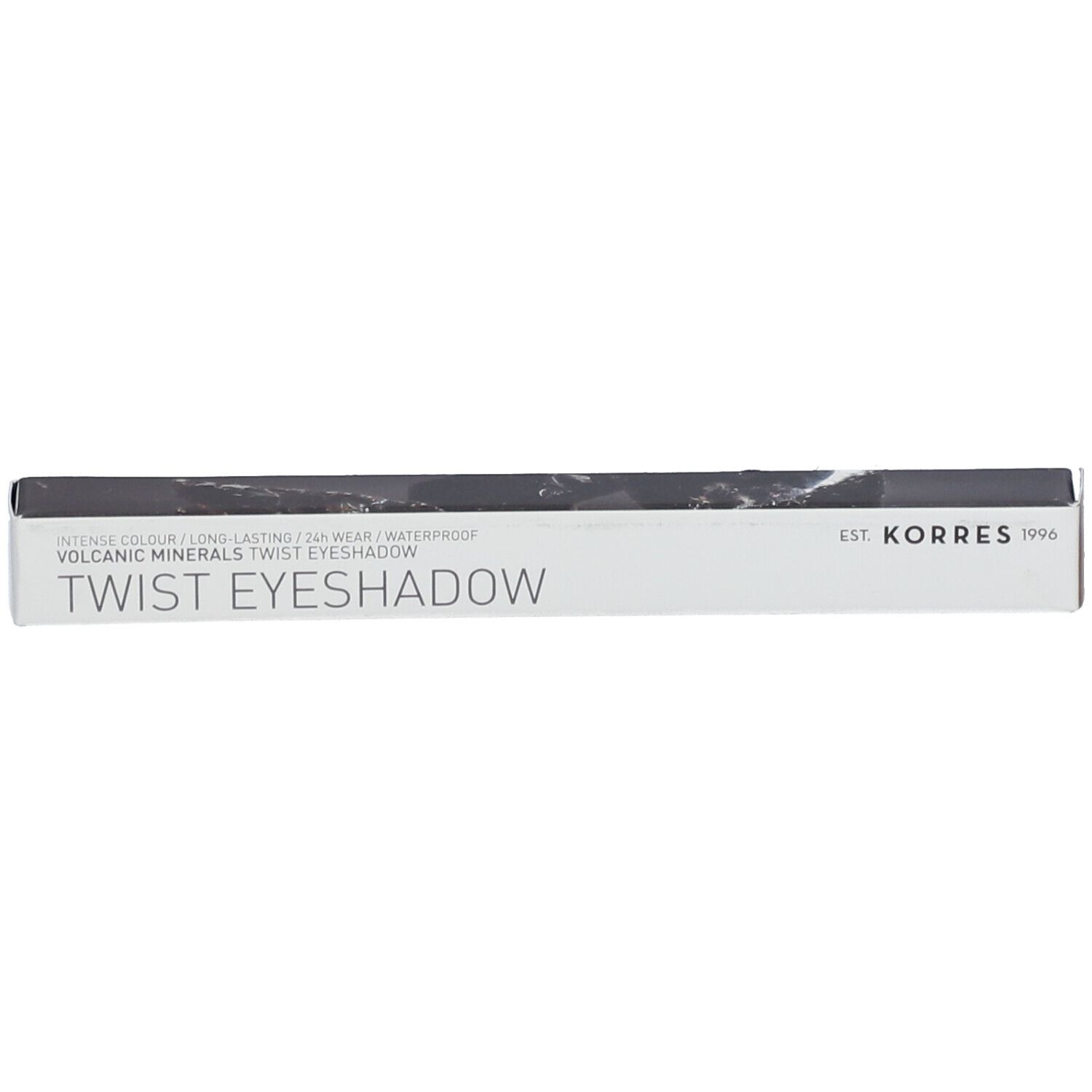 Verpackung. Aufschrift: Twist Eyeshadow, KORRES 1996.