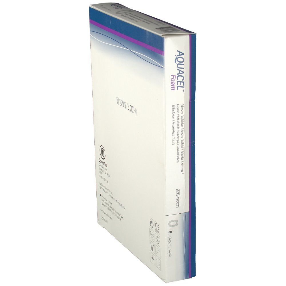 AQUACEL™ Foam Adhäsiver Silikon-Schaumverband mit Hydrofiber™ 198 x 14 cm