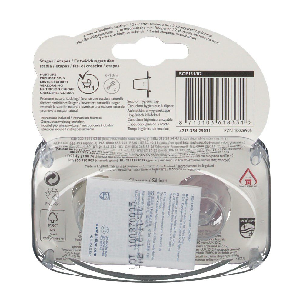 Philips® AVENT Beruhigungssauger Neugeborene 0 - 2 Monate Mädchen