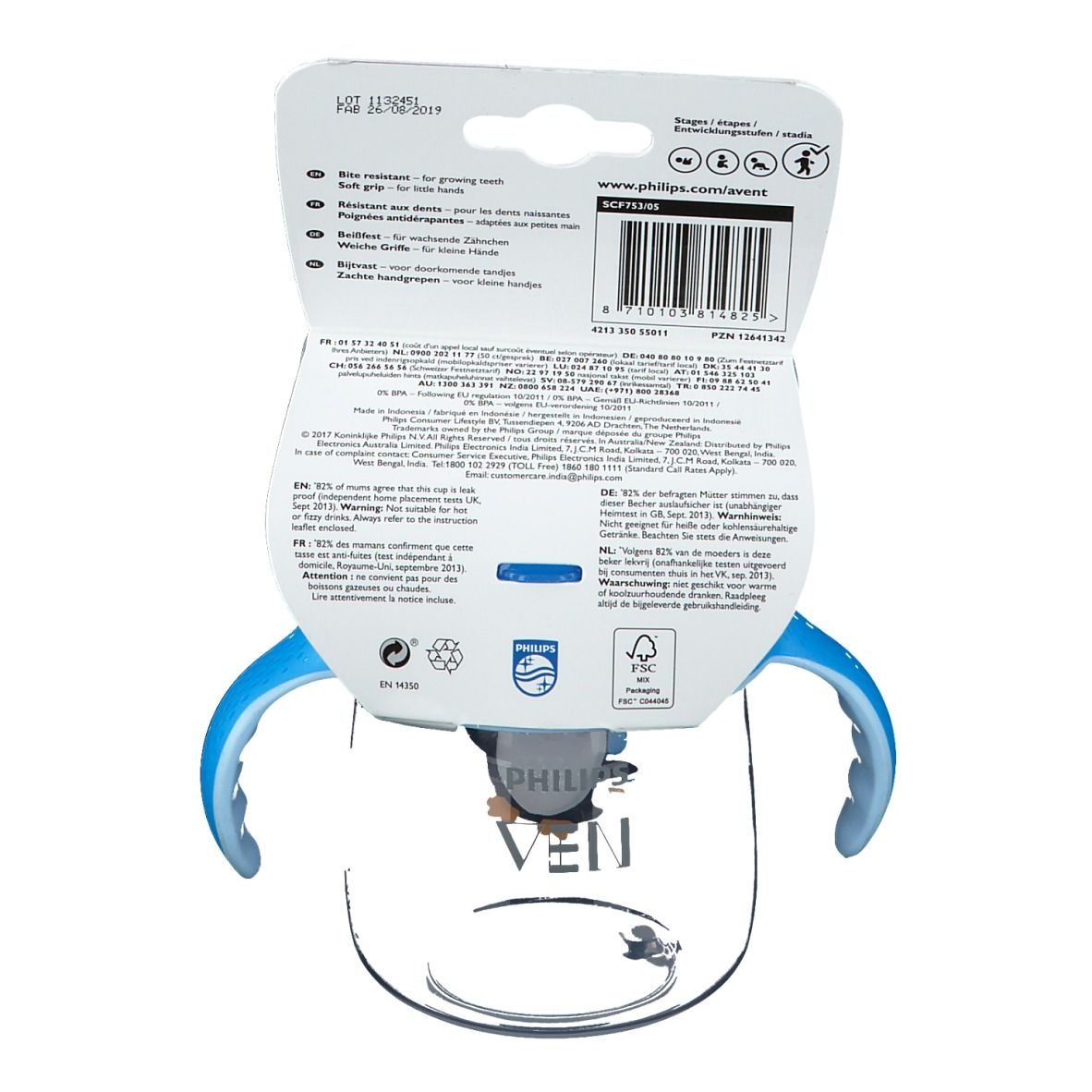 Philips® AVENT Becher mit Trinkschnabel blau +12m