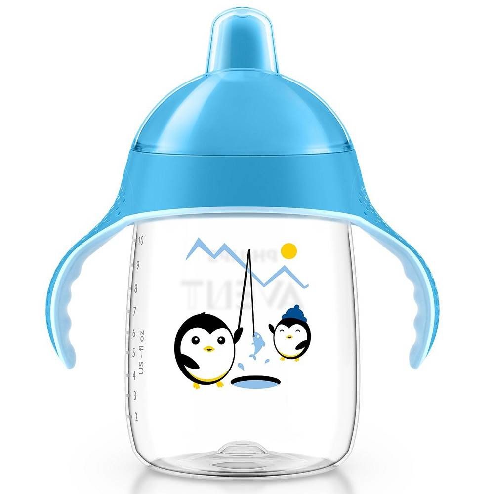 Avent Tasse à bec Anti-fuite Pingouin Bleu +18 mois 340 ml
