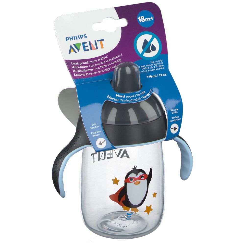 Philips® AVENT Becher mit Trinkschnabel schwarz +18m