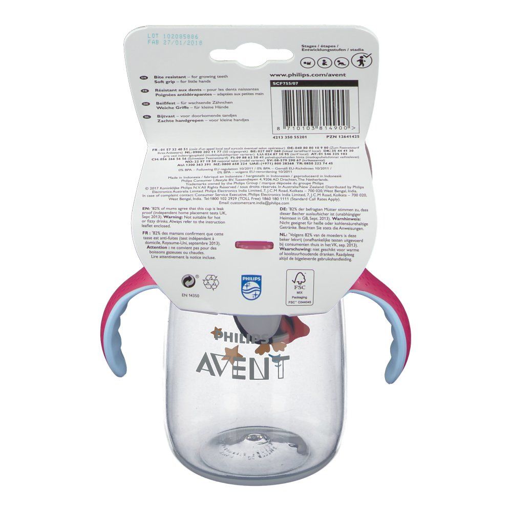 Philips® AVENT Becher mit Trinkschnabel rosa +18m