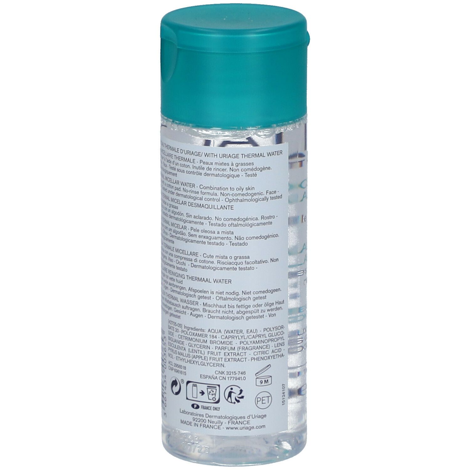 URIAGE Eau micellaire thermale peaux mixtes à grasses