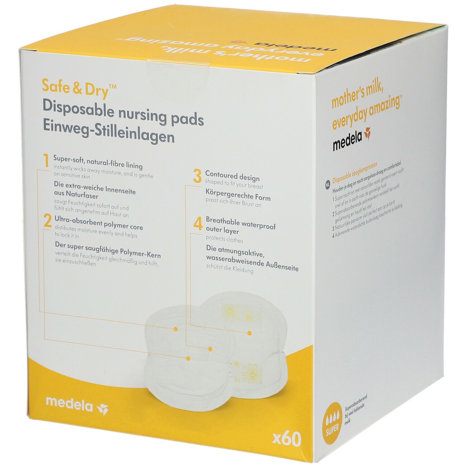 medela Safe &Dry™ Coussinets d'allaitement jetables