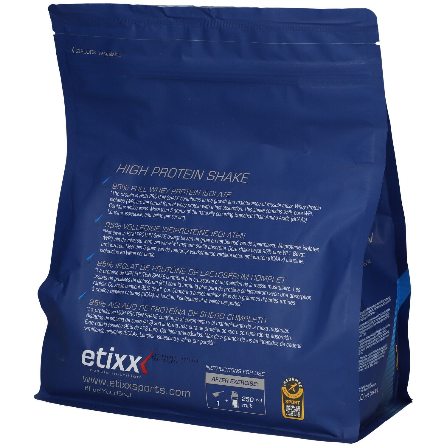 etixx High Protein Shake Vanille Geschmack