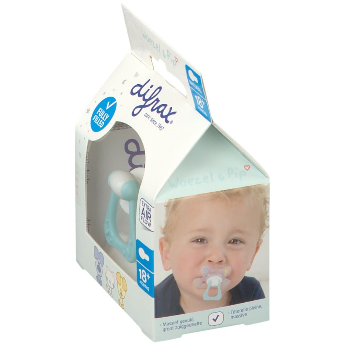 Difrax® Sucette Natural Woezel & Pip +18 mois