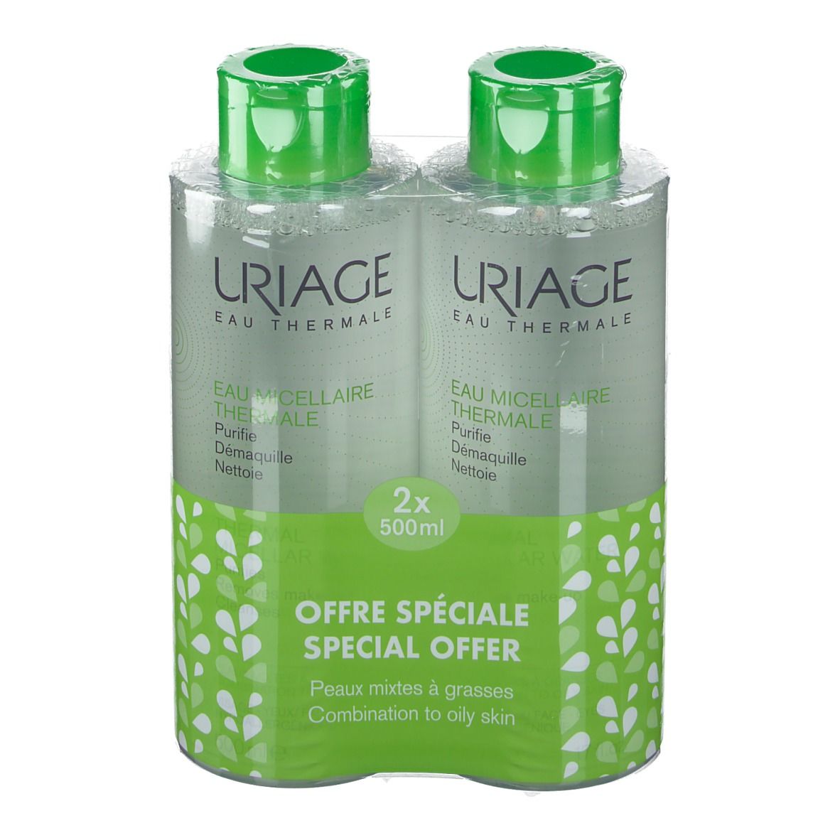 Uriage Mizellares Wasser Thermisch Fette & Gemischte Haut Duo Promo