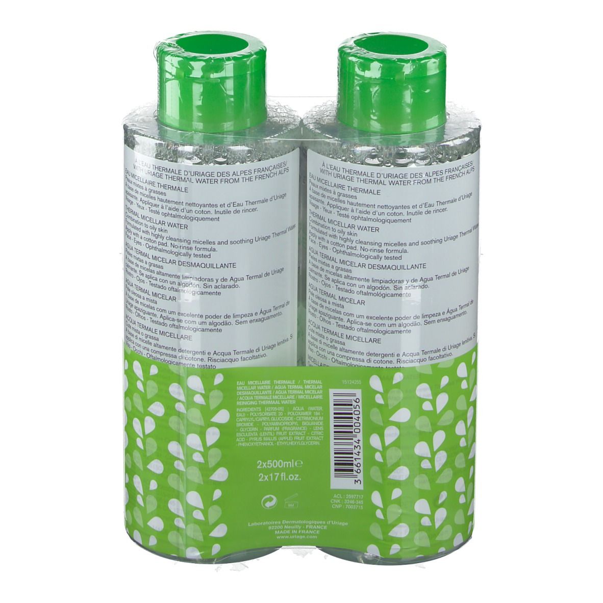 Uriage Mizellares Wasser Thermisch Fette & Gemischte Haut Duo Promo