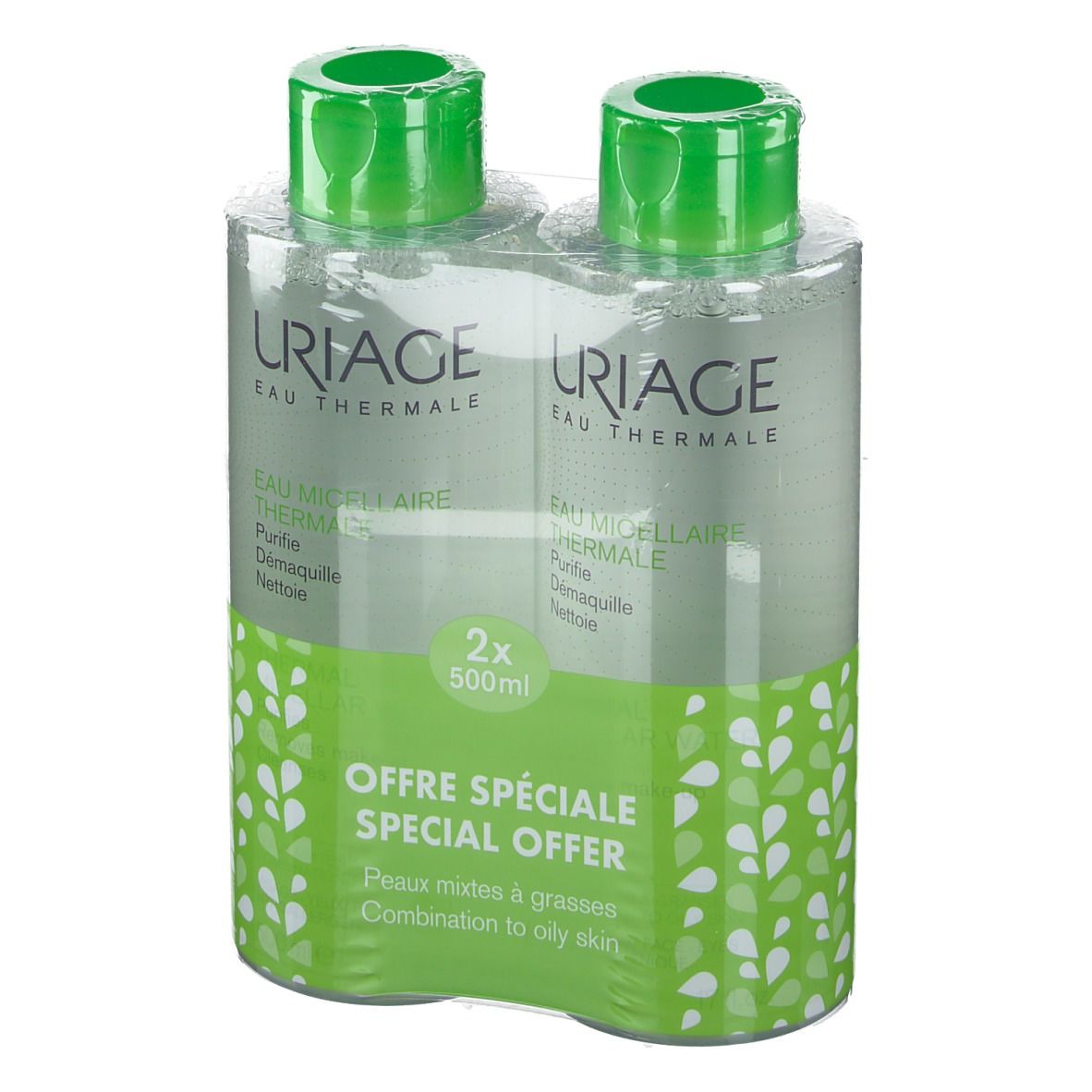Uriage Mizellares Wasser Thermisch Fette & Gemischte Haut Duo Promo
