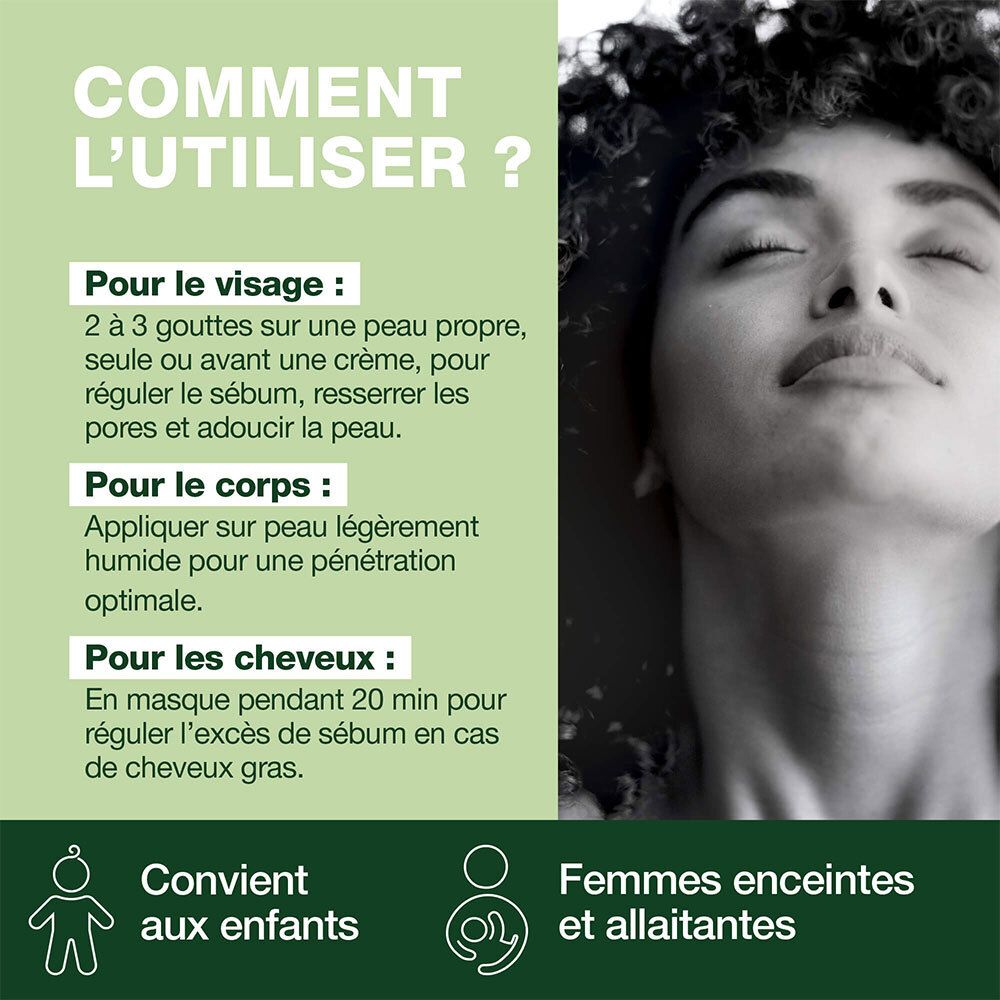 Flacon avec étiquette. Marque Pranarôm. Certification bio. Nom du produit: Noisette.