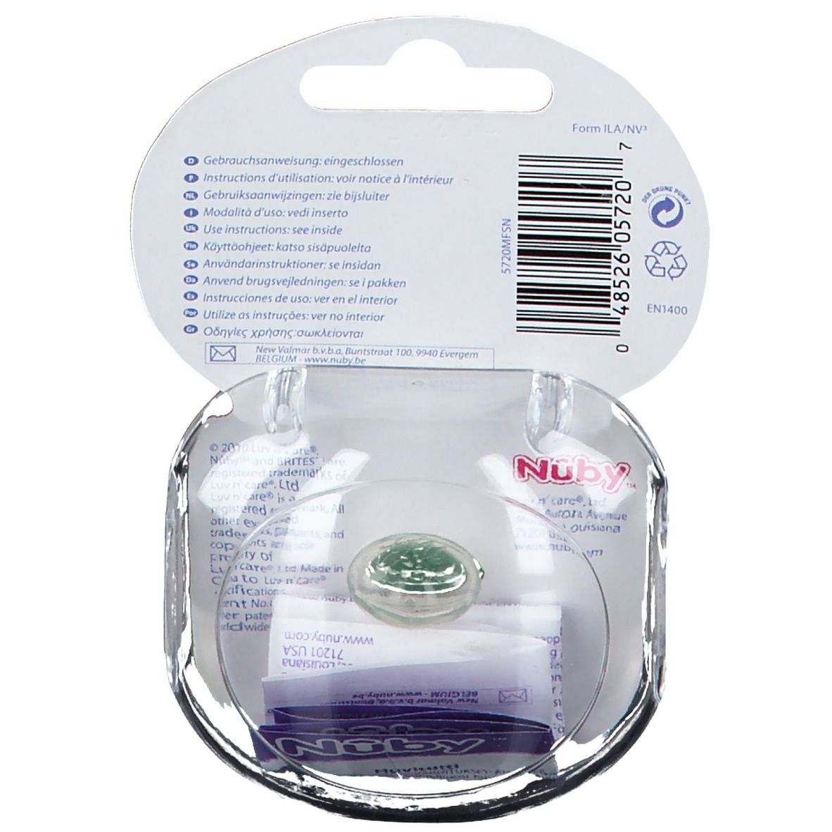 Nuby Sucette Brites™ Ovale classique - 6-18 m (Couleur non sélectionnable)