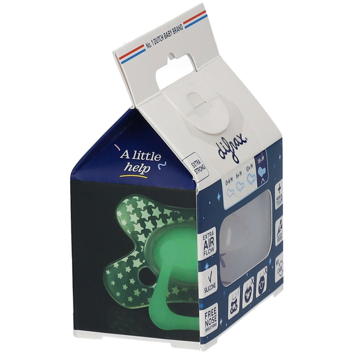 Difrax® Glow In The Dark Sucette Dental 18 mois+
