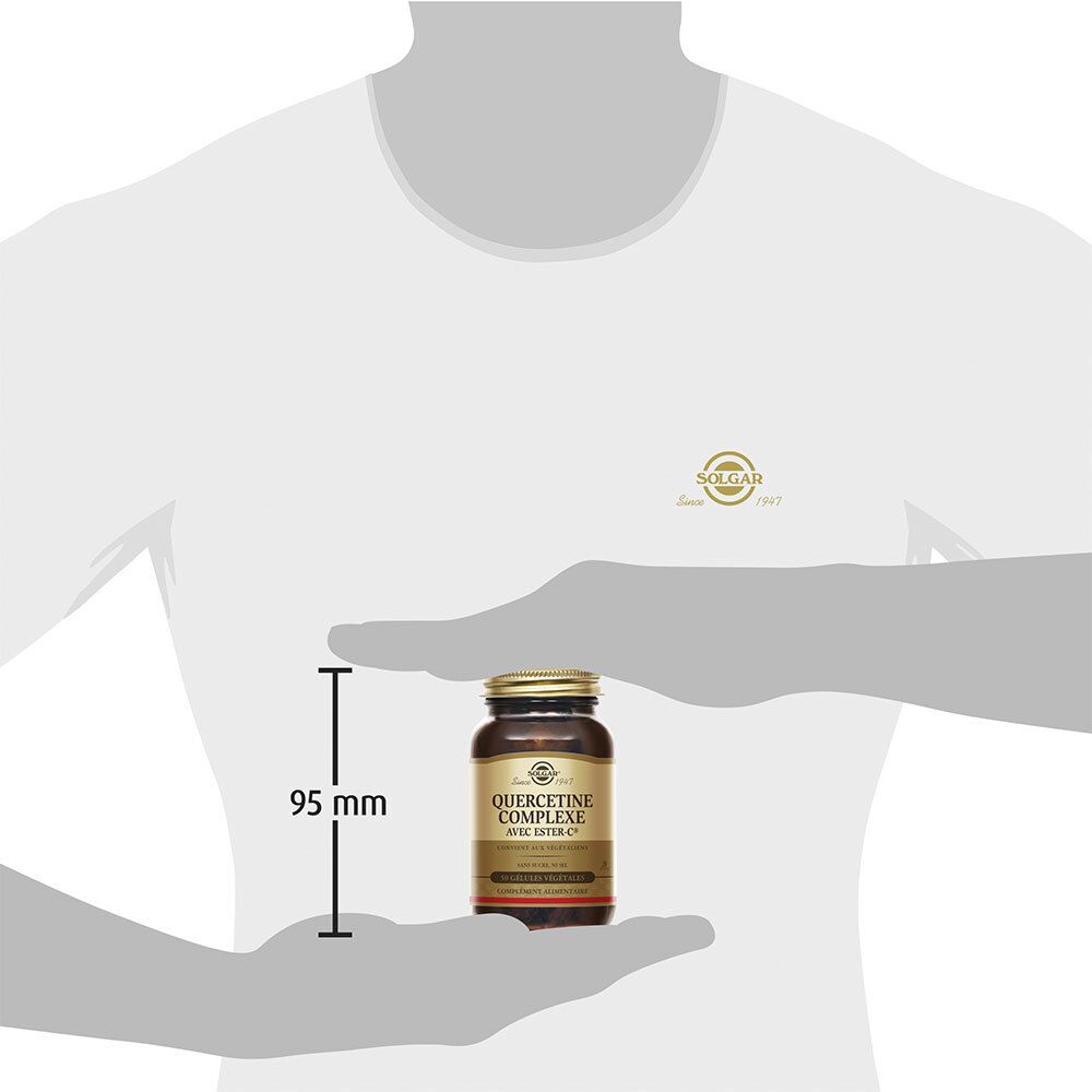 Produktflasche mit goldfarbenem Deckel. Messung der Höhe: 95 mm.