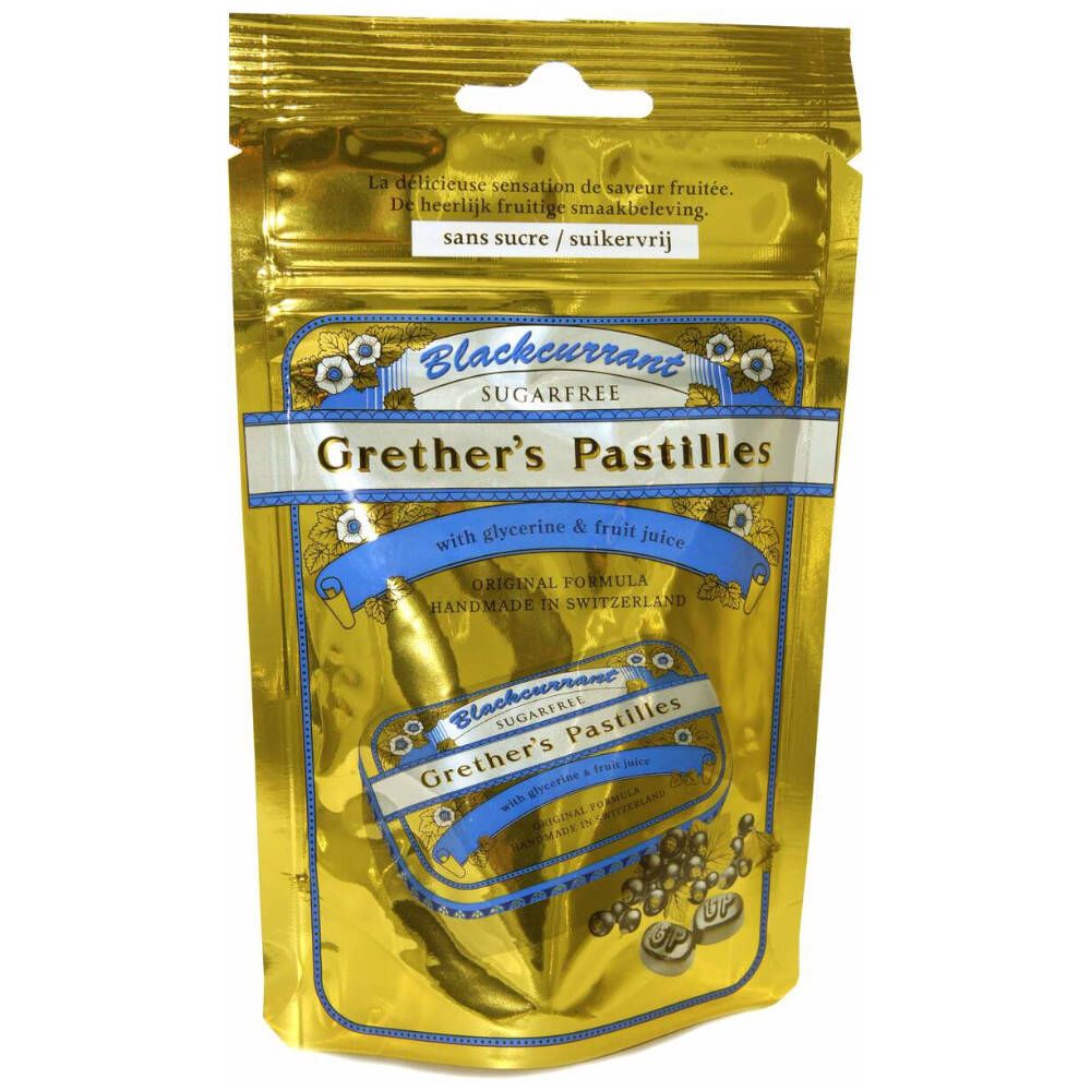 Grether's Blackcurrant Silber zuckerfreie Pastillen