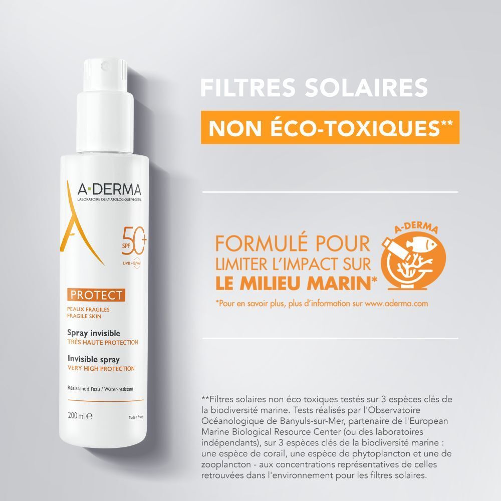 A-Derma Spray solaire invisible SPF50+ PROTECT